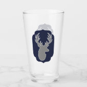 Verre Moderne Rustic Grey Deer & Navy Bracket (Devant)