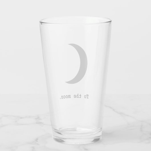 Verre Moderne simple à la citation de la lune (Dos)