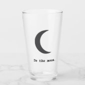Verre Moderne simple à la citation de la lune (Devant)