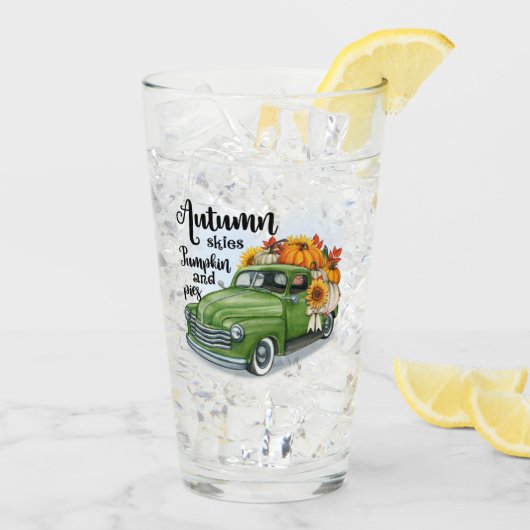 Verre Moderne Thanksgiving Belle collection d'automne (Dos glace)