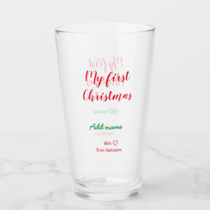 Verre Mon premier Noël ajouter nom de famille nom de fam