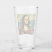 Verre Mona Van Gogh style Whimsical Lisa Glass Cup (Dos)