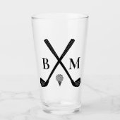 Verre Monogram Initial Golf Club Elegant Template Beer  (Devant)