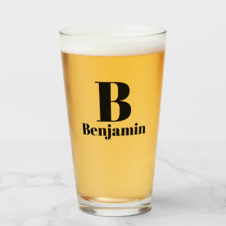 Verre Monogram Name Simple Beer