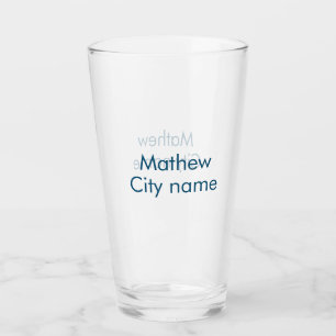 Verre monogramme à lettre initiale simple ajoutez votre
