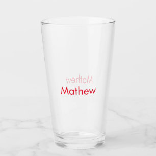 Verre monogramme à lettre initiale simple ajoutez votre