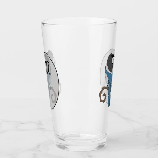 Verre Monogramme à pâte noire (Gauche)