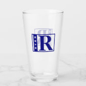 Verre Monogramme bleu marine (Dos)