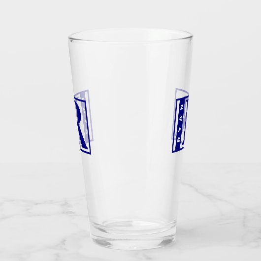Verre Monogramme bleu marine (Gauche)