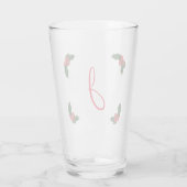 Verre Monogramme Christmas Holly (Dos)