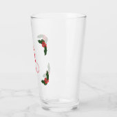 Verre Monogramme Christmas Holly (Gauche)