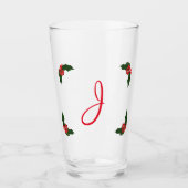 Verre Monogramme Christmas Holly (Devant)