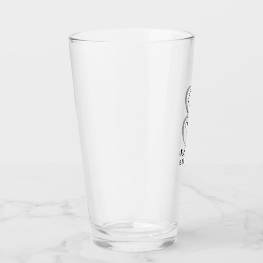 Verre Monogramme classique initial B avec nom (Droite)