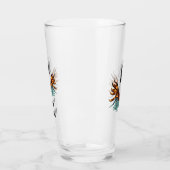Verre Monogramme coloré de poisson rouge (Gauche)