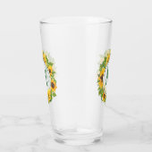 Verre Monogramme de cercle de tournesol d'été (Droite)