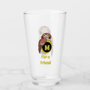 Verre Monogramme de Chouette de l'Est