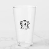 Verre Monogramme de la couronne de crête royale (Devant)