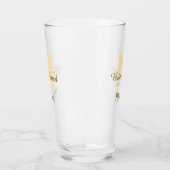 Verre Monogramme de l'équipe de la mariée simple shower (Gauche)