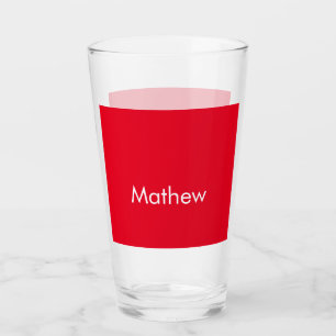 Verre monogramme de lettre initiale simple ajoutez votre