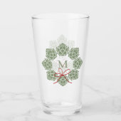 Verre Monogramme de Noël Beer Hops (Devant)