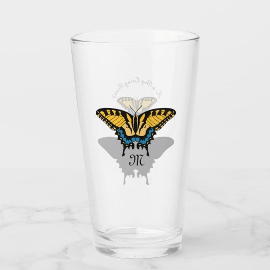 Verre Monogramme de papillon Swallowtail (Dos)