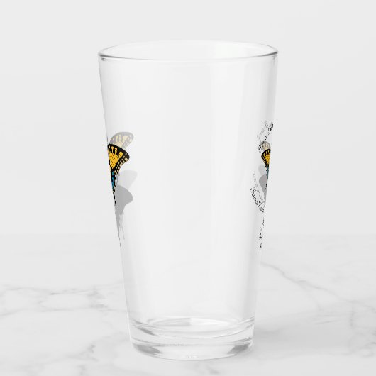 Verre Monogramme de papillon Swallowtail (Droite)