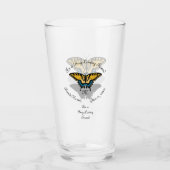 Verre Monogramme de papillon Swallowtail (Devant)