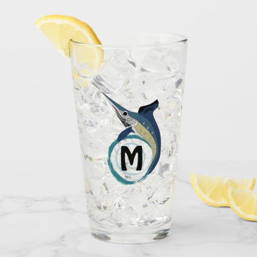 Verre Monogramme de saut d'espadon (Devant glace)