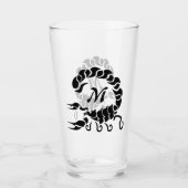 Verre Monogramme de scorpion noire de la tribu (Devant)