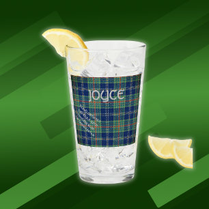 Verre Monogramme de tarte bleu et vert intemporel