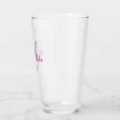 Verre Monogramme de tribu de mariée simple mini-rose rou (Gauche)