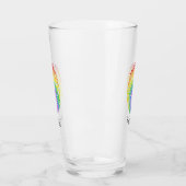 Verre Monogramme d'empreinte digitale arc-en-ciel (Gauche)