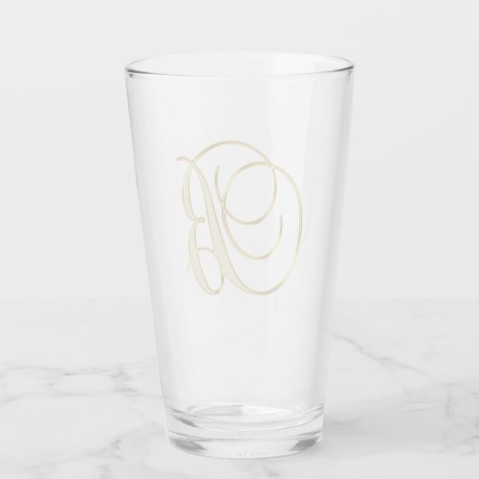 Verre Monogramme d'or B (Dos)