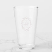 Verre Monogramme d'or Rose moderne géométrique (Dos)