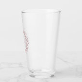 Verre Monogramme d'or Rose moderne géométrique (Gauche)