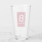Verre Monogramme élégant moderne bordeaux (Dos)