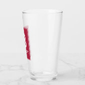 Verre Monogramme élégant moderne bordeaux (Gauche)