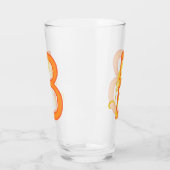 Verre monogramme floral B lettre majuscule (Gauche)