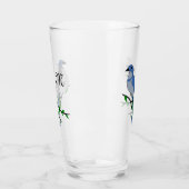 Verre Monogramme Floride Scrub Jay (Gauche)