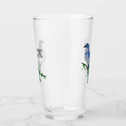 Verre Monogramme Floride Scrub Jay (Droite)