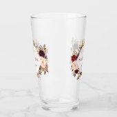 Verre Monogramme géométrique floral du Marsala de Bourgo (Gauche)