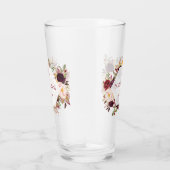 Verre Monogramme géométrique floral du Marsala de Bourgo (Droite)