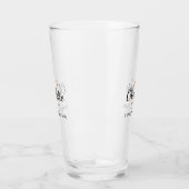 Verre Monogramme initiales script or noir (Gauche)