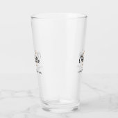 Verre Monogramme initiales script or noir (Droite)