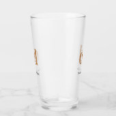 Verre Monogramme initiales script or noir (Droite)