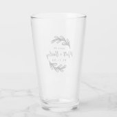 Verre Monogramme Mariage de branche en gras (Dos)