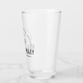 Verre Monogramme Mariage de fleurs modernes (Gauche)