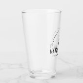 Verre Monogramme Mariage de fleurs modernes (Droite)
