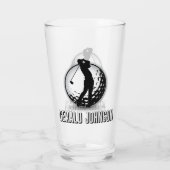 Verre Monogramme minimaliste masculin de golf (Dos)