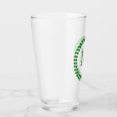 Verre Monogramme moderne 4 feuille Clocher Shamrock vert (Droite)